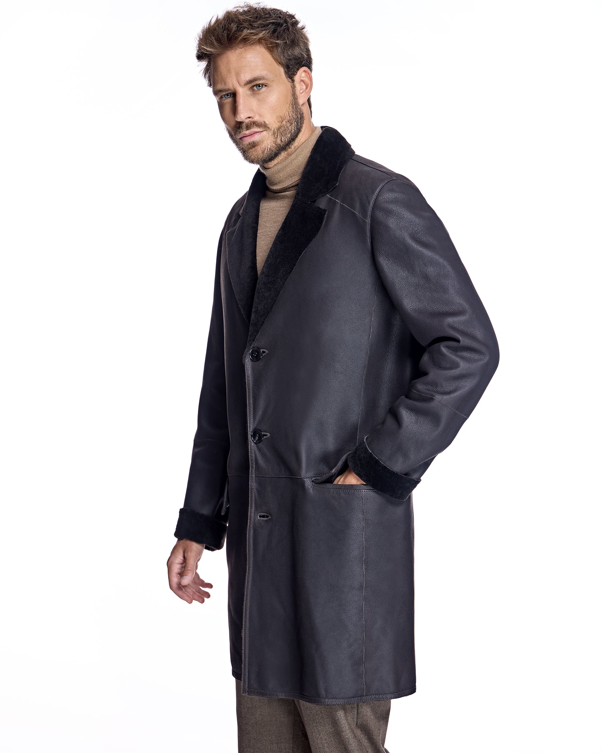 Men's Nappa Shearling Coat