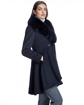 Woolblend Fit and Flare Coat