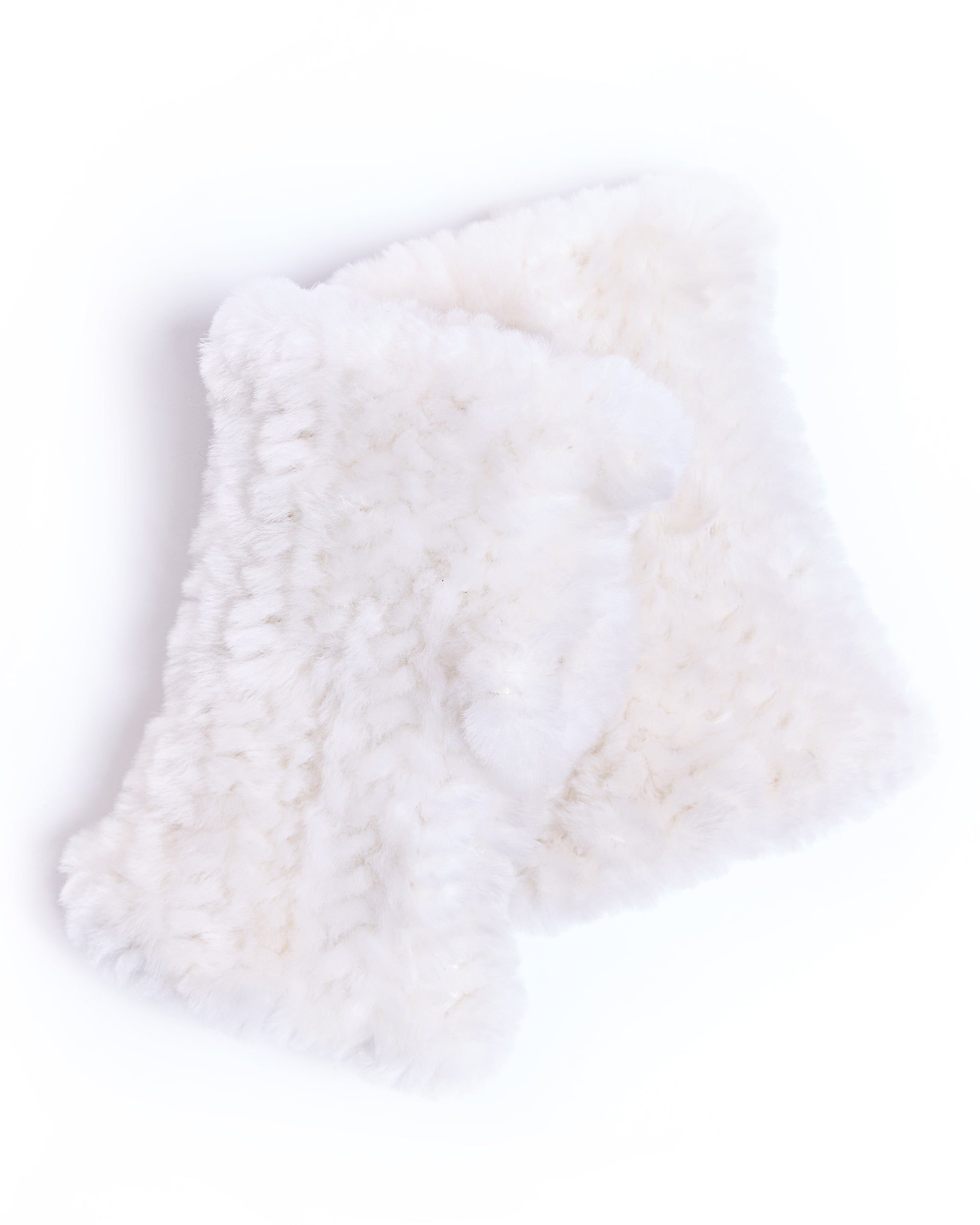 Julia & Stella by Maximilian Knitted Shearling Fingerless Gloves