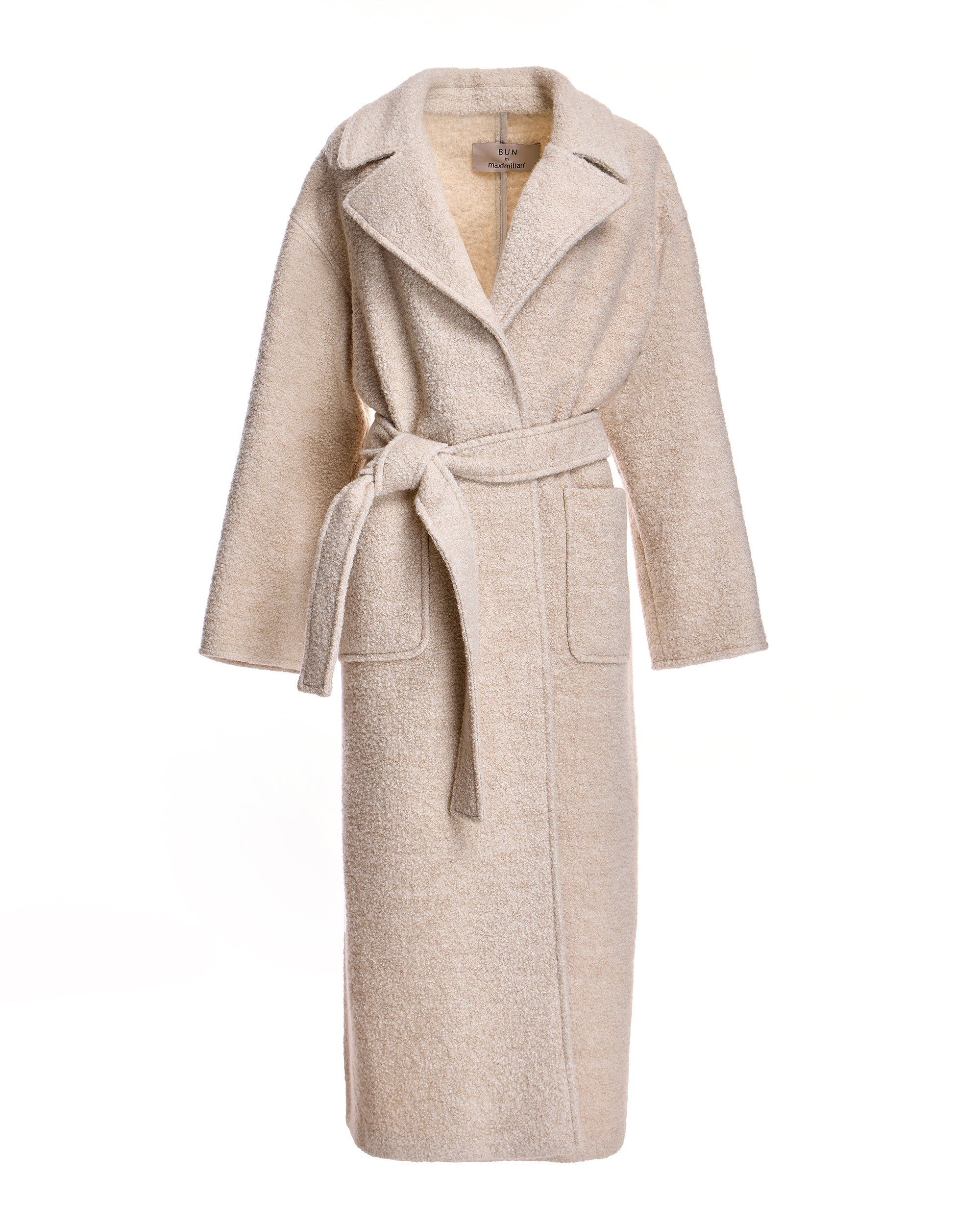 Wool blend Belted Coat