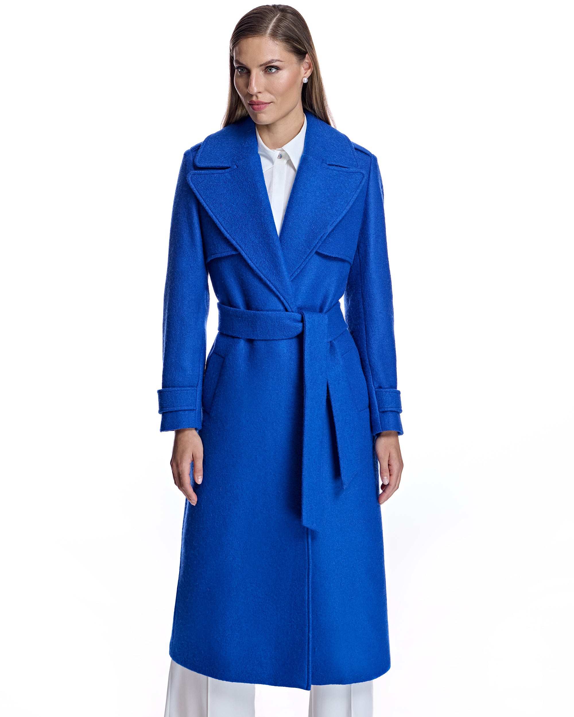 Merino Wool Belted Trench Coat