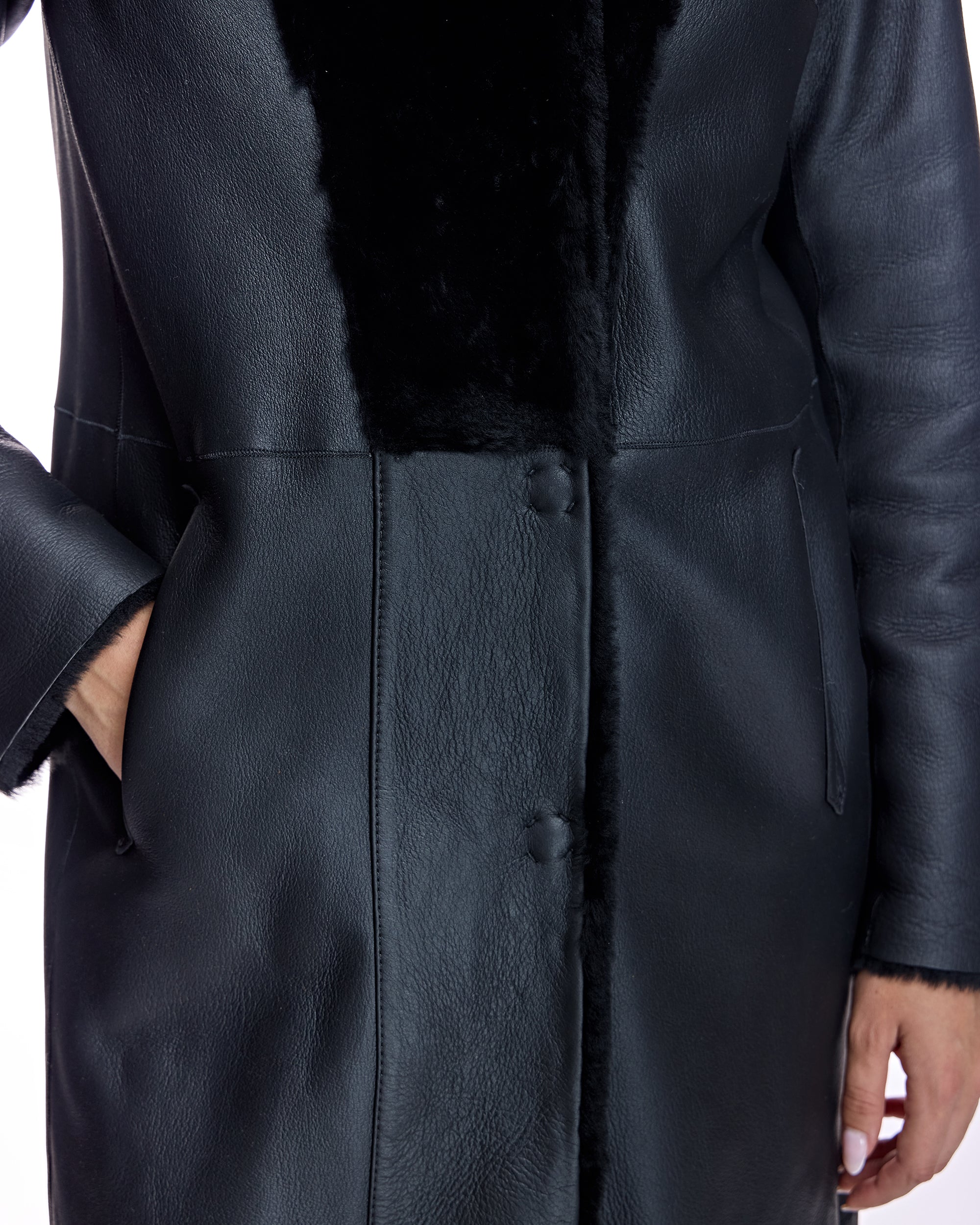 Maxi Reversible Shearling Coat