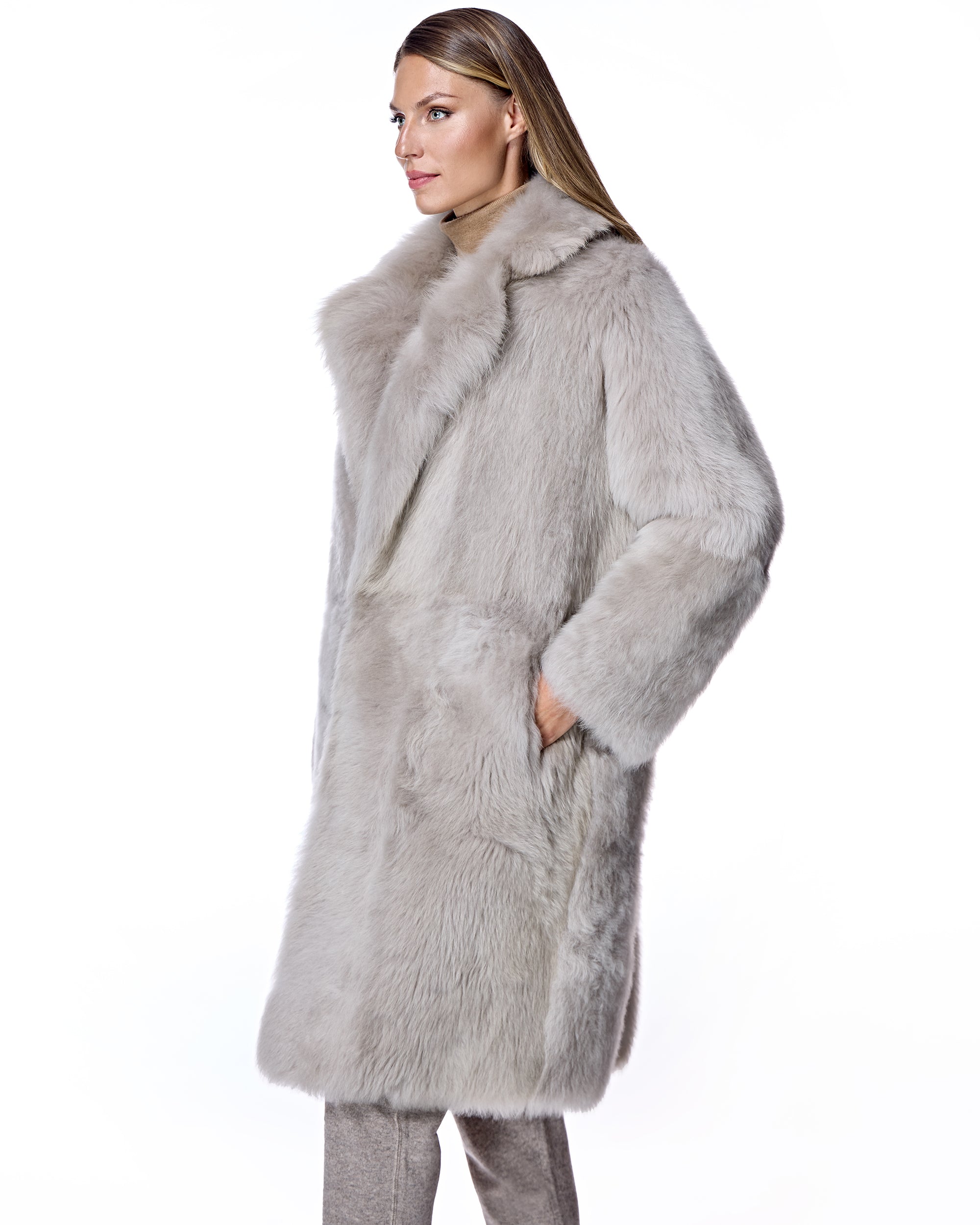 Reversible Shearling Lamb Coat