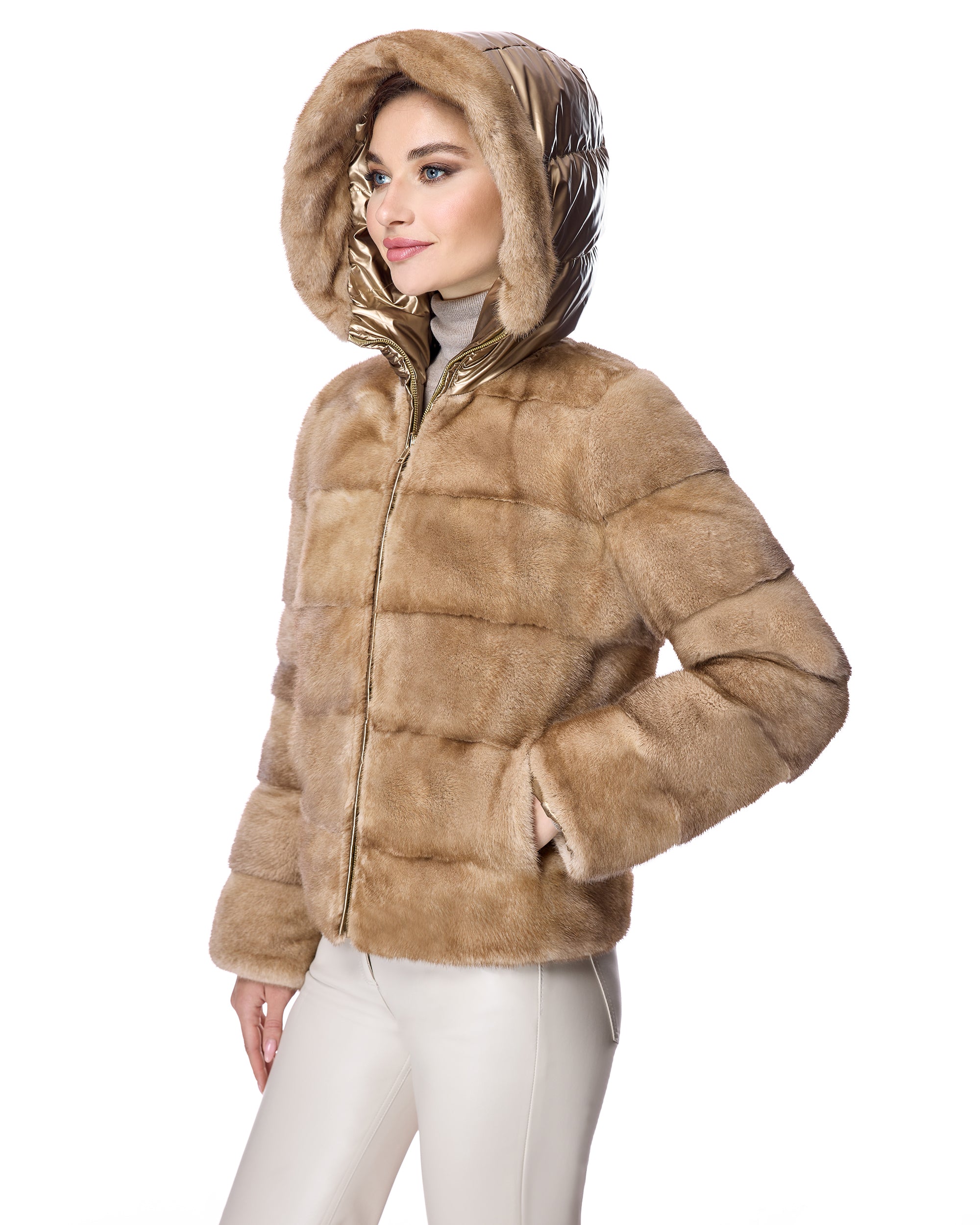Xlusiv Uncivilized Habits Reversible Fur Trench Coat - Kaki