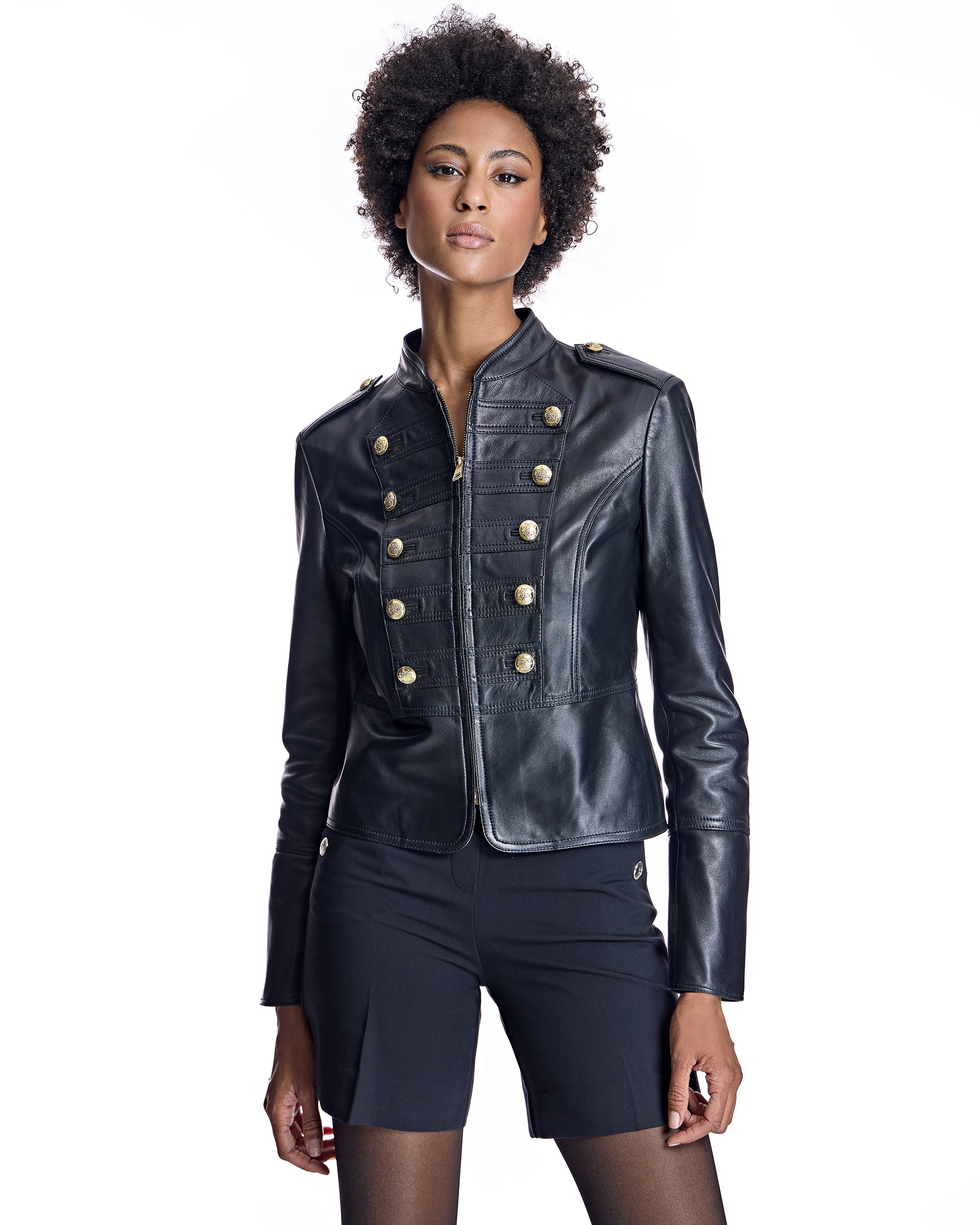 Leather Military Jacket