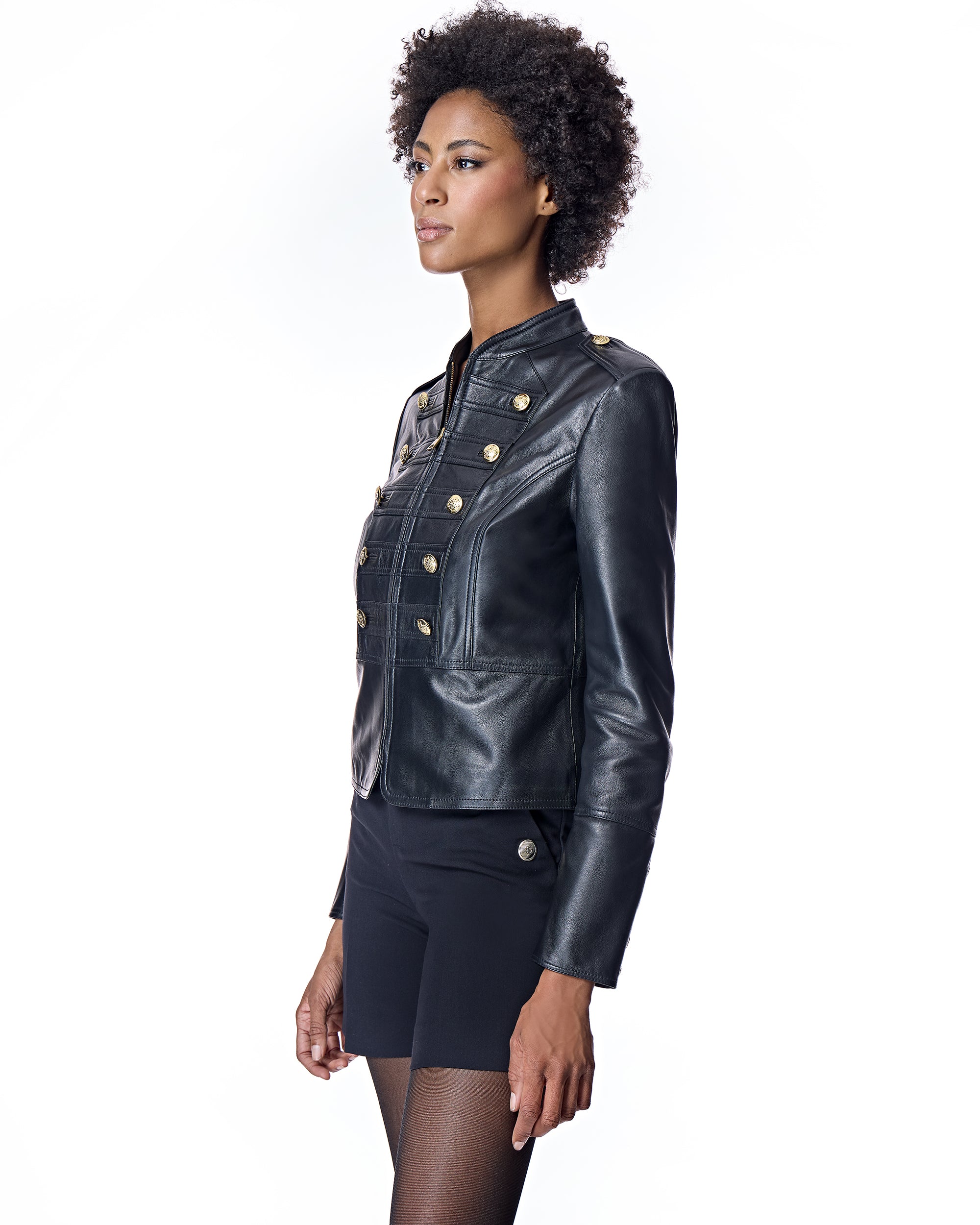 Leather Military Jacket