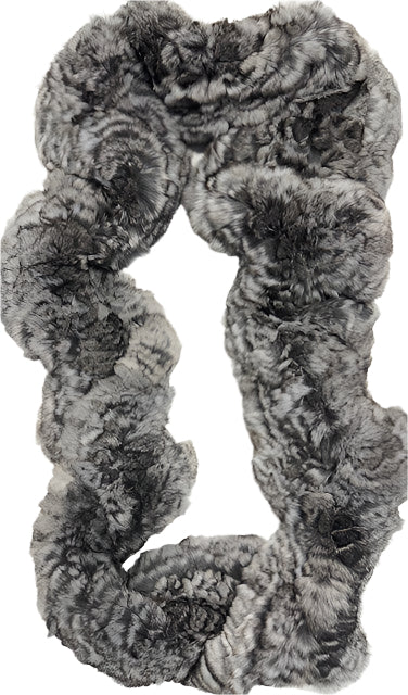 Knitted Chinchilla Section Infinity Scarf